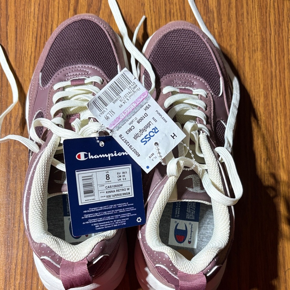 Champion Mauve and Cream Athletic Shoes
